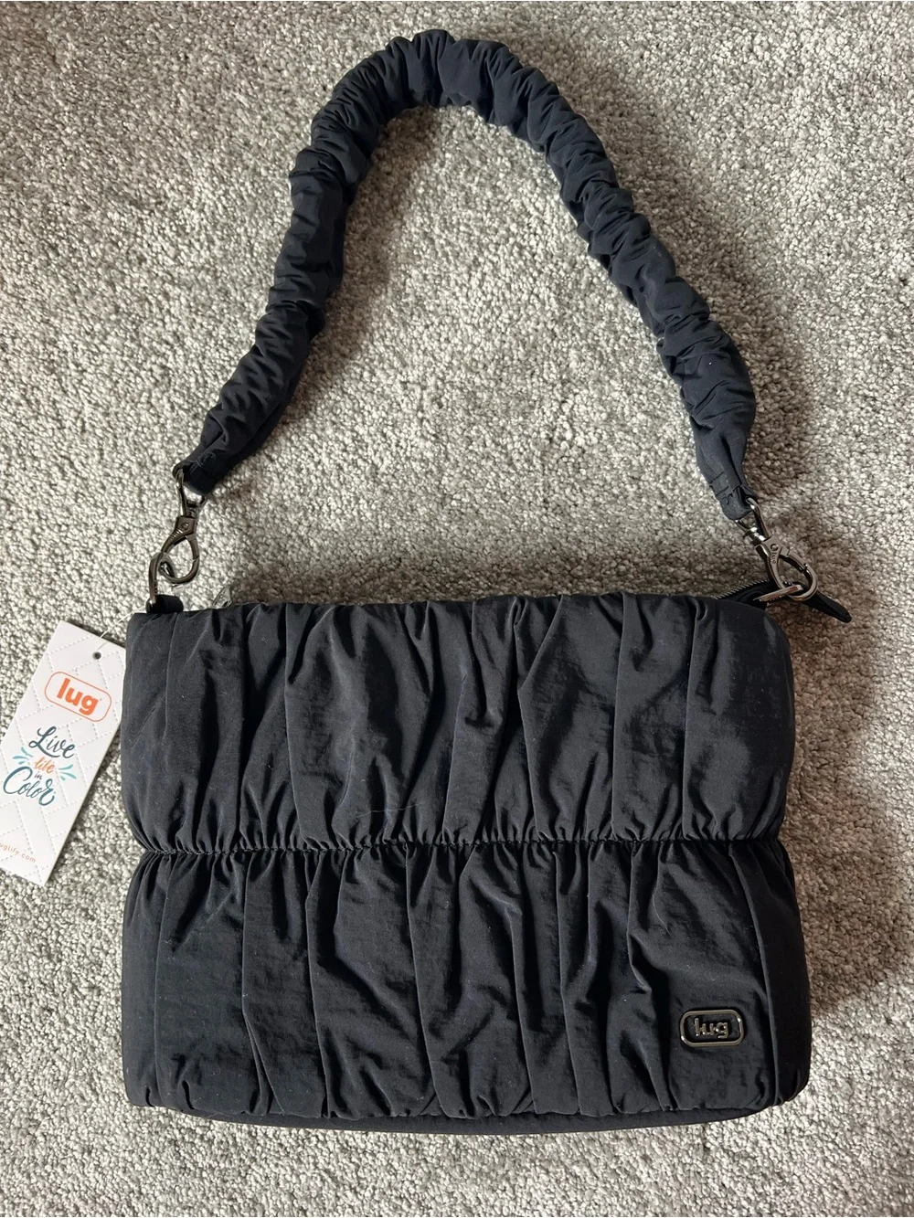 Lug Flounce cloud go black NWT includes two straps